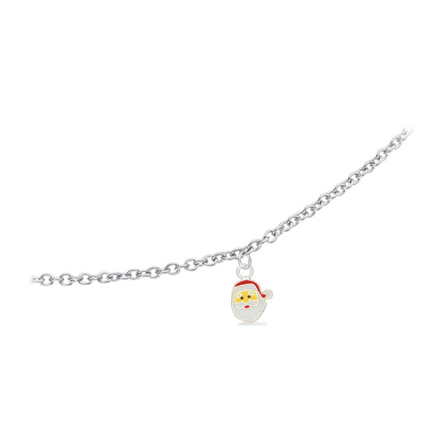 *Girls armbånd julemand sølv