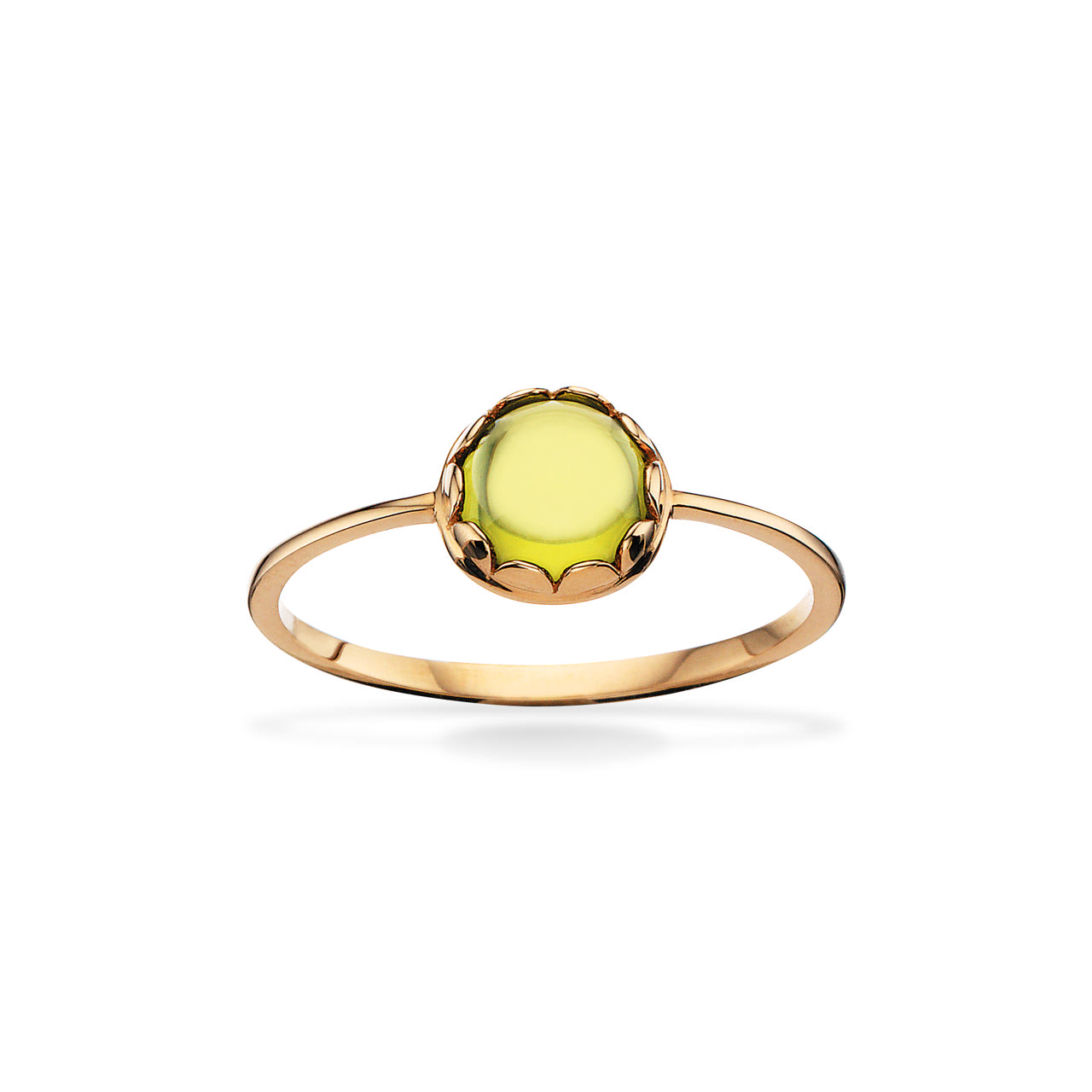 Ring peridot 14 kt.