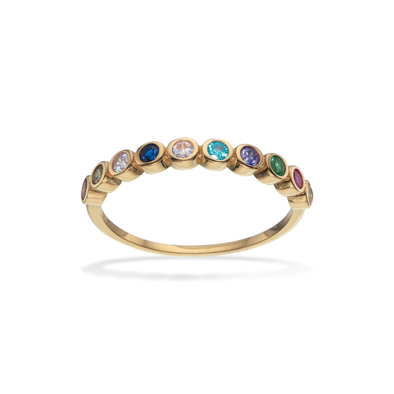 Ring Rainbow syn. cubic zir. 8 kt.