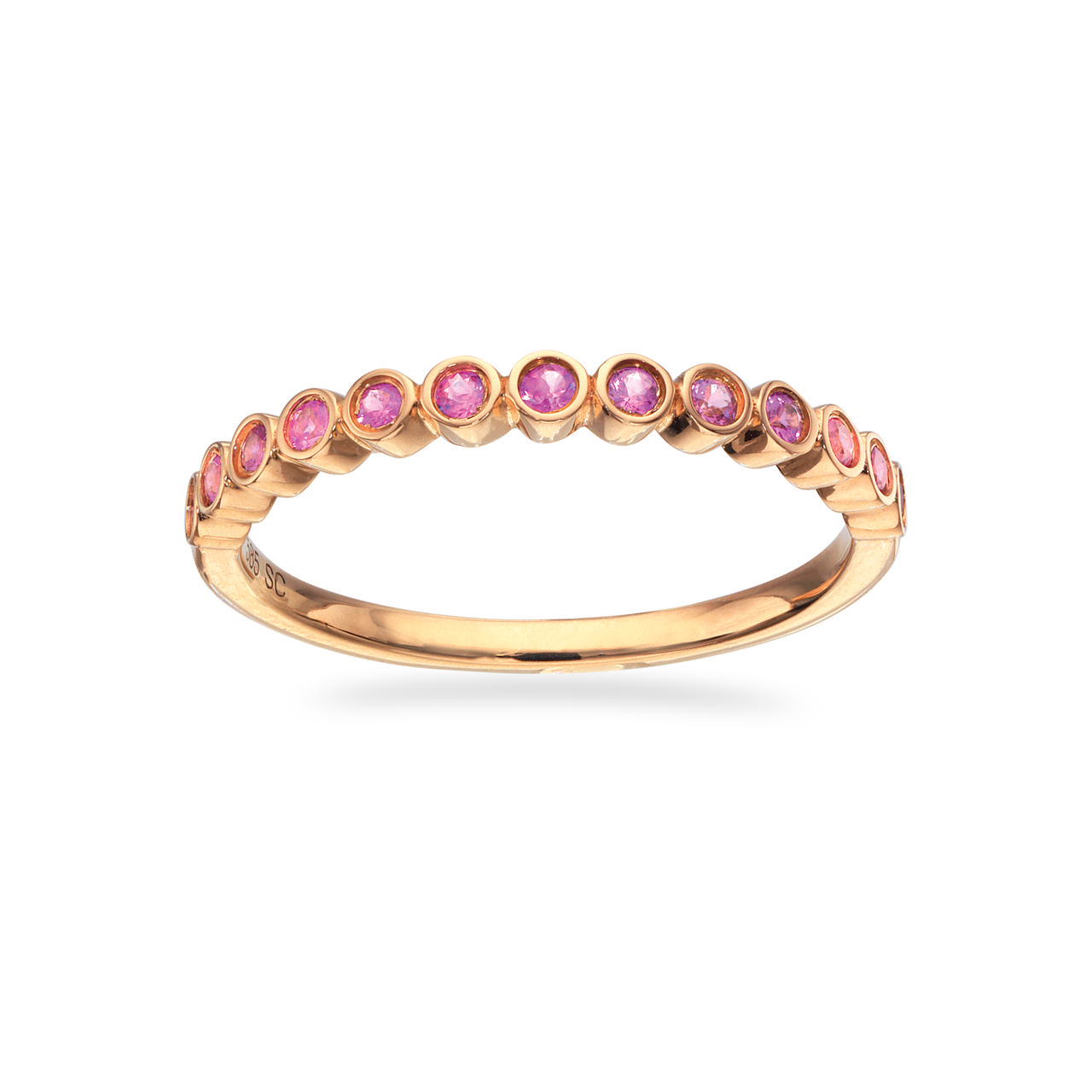 Ring 0,23 ct. pink safir 14 kt