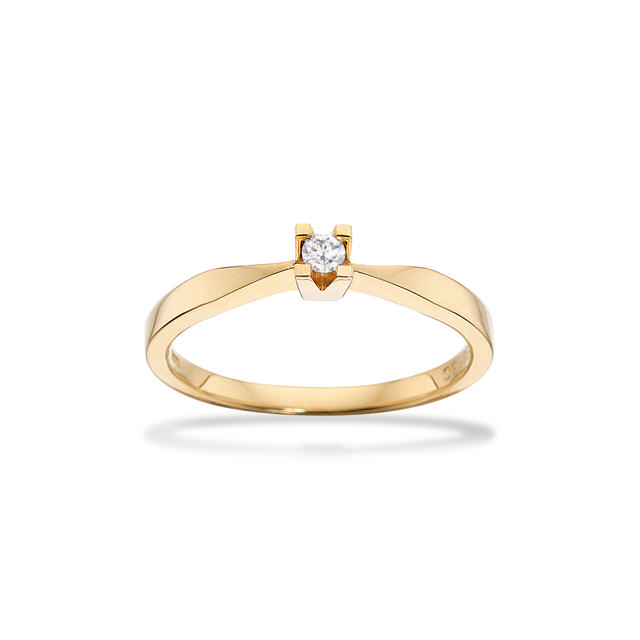 *Kleopatra ring 0,05 H-W/SI 8 kt