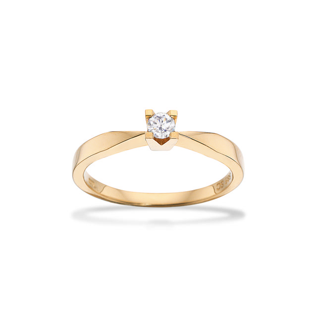 *Kleopatra ring 0,10 H-W/SI 8 kt