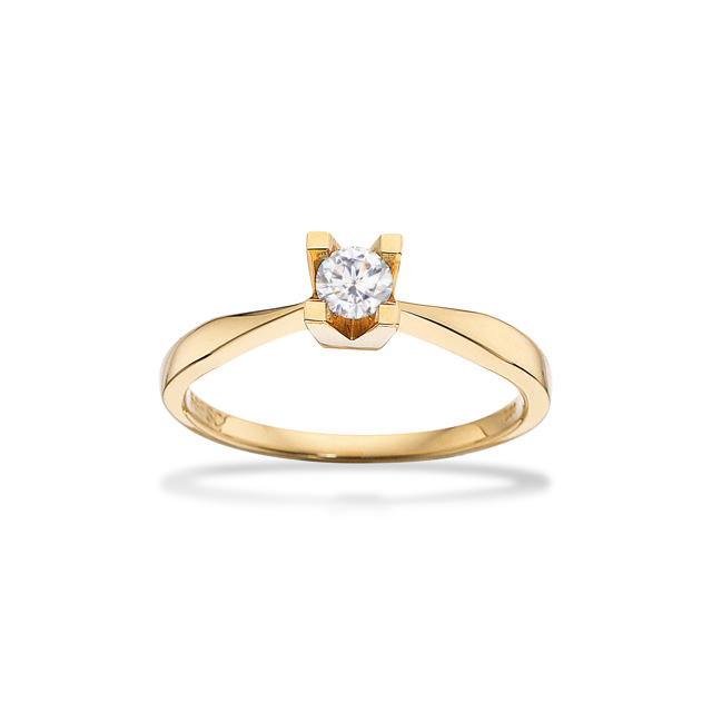 *Kleopatra ring 0,20 H-W/SI 8 kt