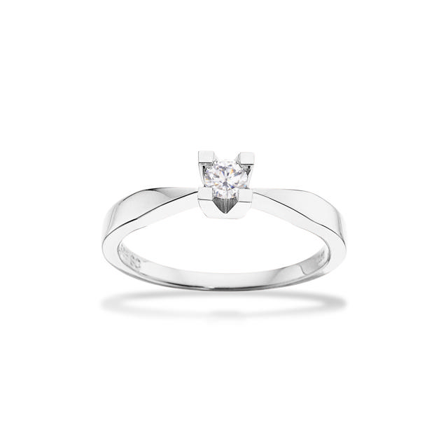 *Kleopatra ring 0,15 H-W/SI 8 kt