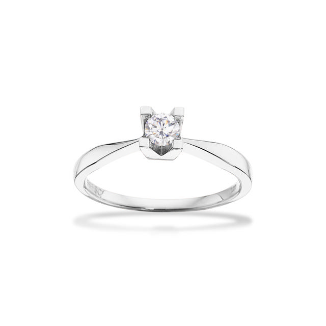 *Kleopatra ring 0,20 H-W/SI 8 kt