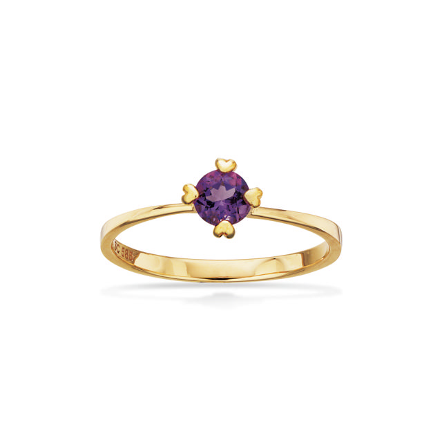 Ring ametyst 14 kt.