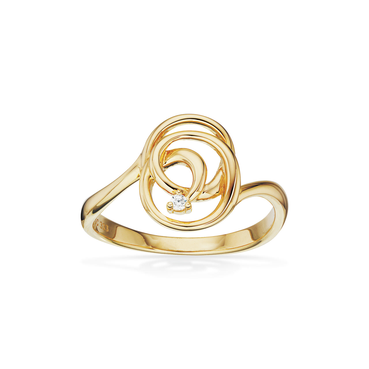 Ring cubic zir. 8 kt.