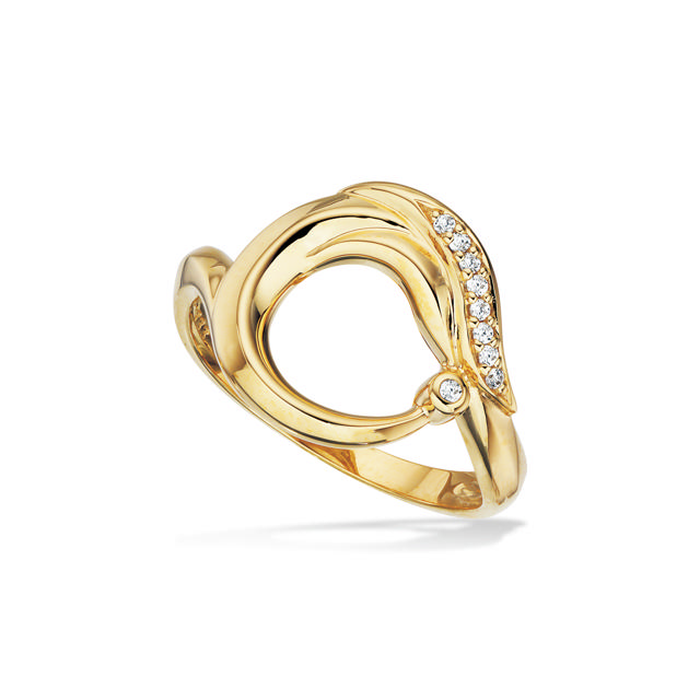 Ring cubic zir. 8 kt.