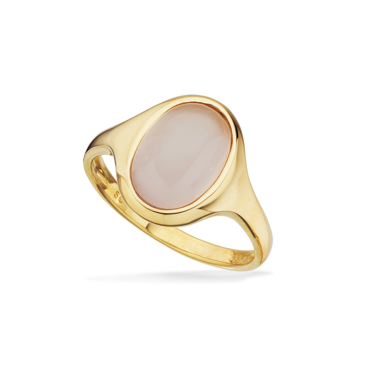 Ring rosa quartz 8 kt.