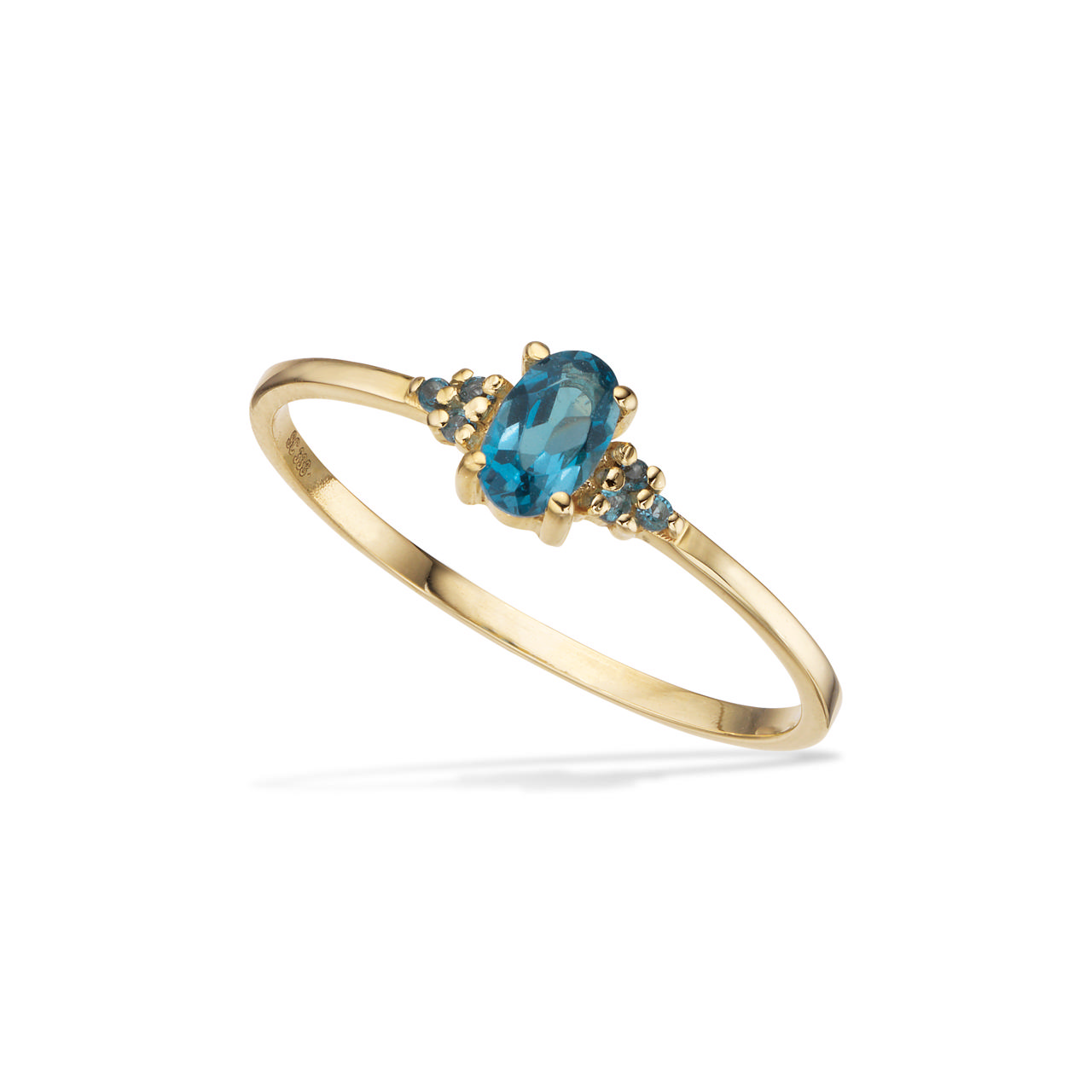 Ring London Blue topas 8 kt.