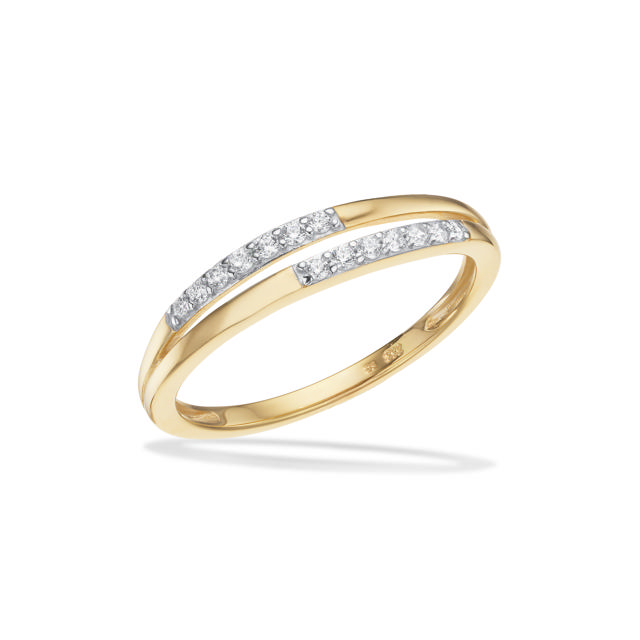 *Ring cubic zir. 8 kt.