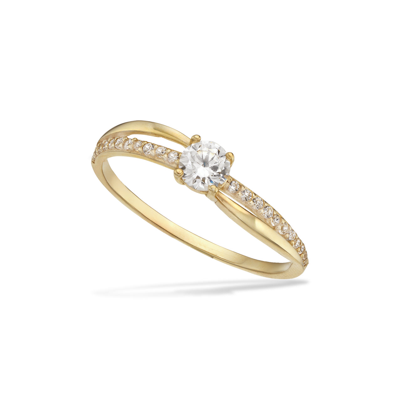 *Ring cubic zir. 8 kt.
