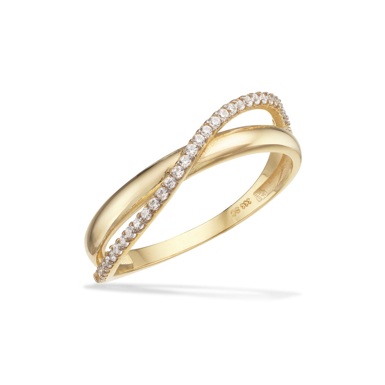 *Ring cubic zir. 8 kt.