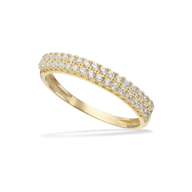 *Ring cubic zir. 8 kt.