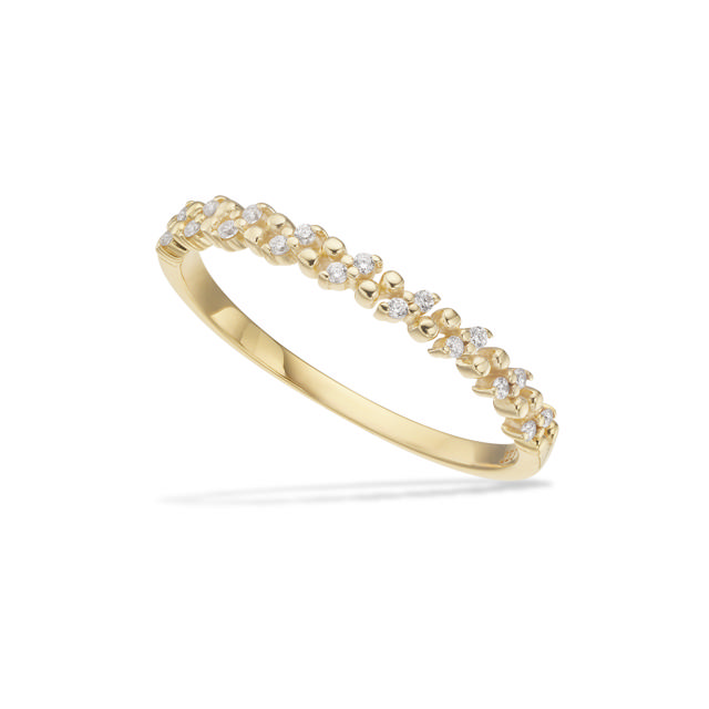 *Ring cubic zir. 8 kt.