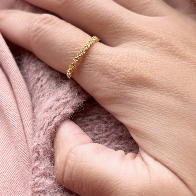 *Ring cubic zir. 8 kt.