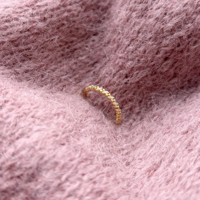 *Ring cubic zir. 8 kt.