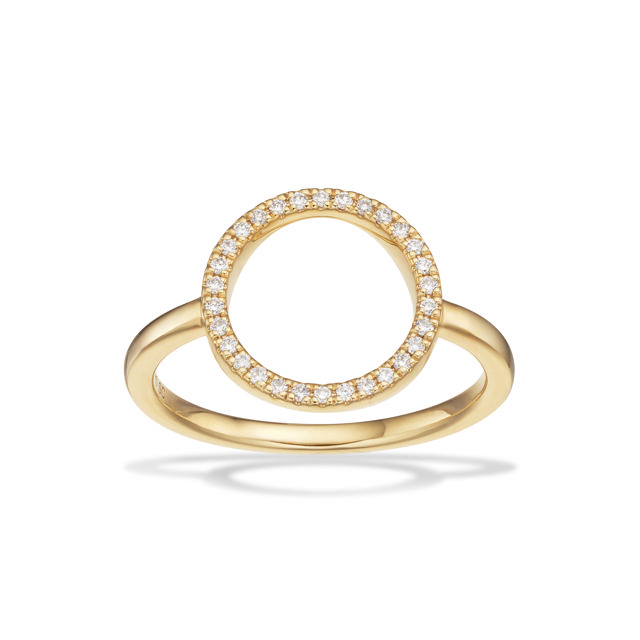 *Ring cirkel 0,10 H-W/SI 14 kt