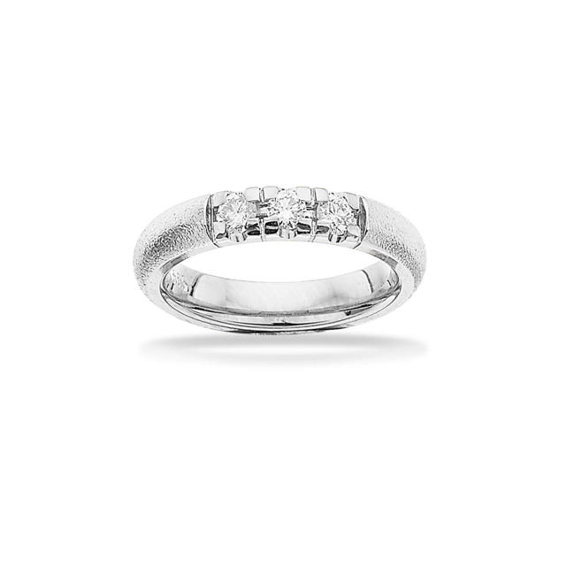 Grace Ring rustik 14 kt. hv. 3x0,09 H-W/SI