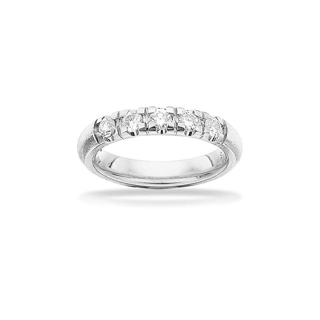 Grace Ring rustik 14 kt. hv. 5x0,09 H-W/SI