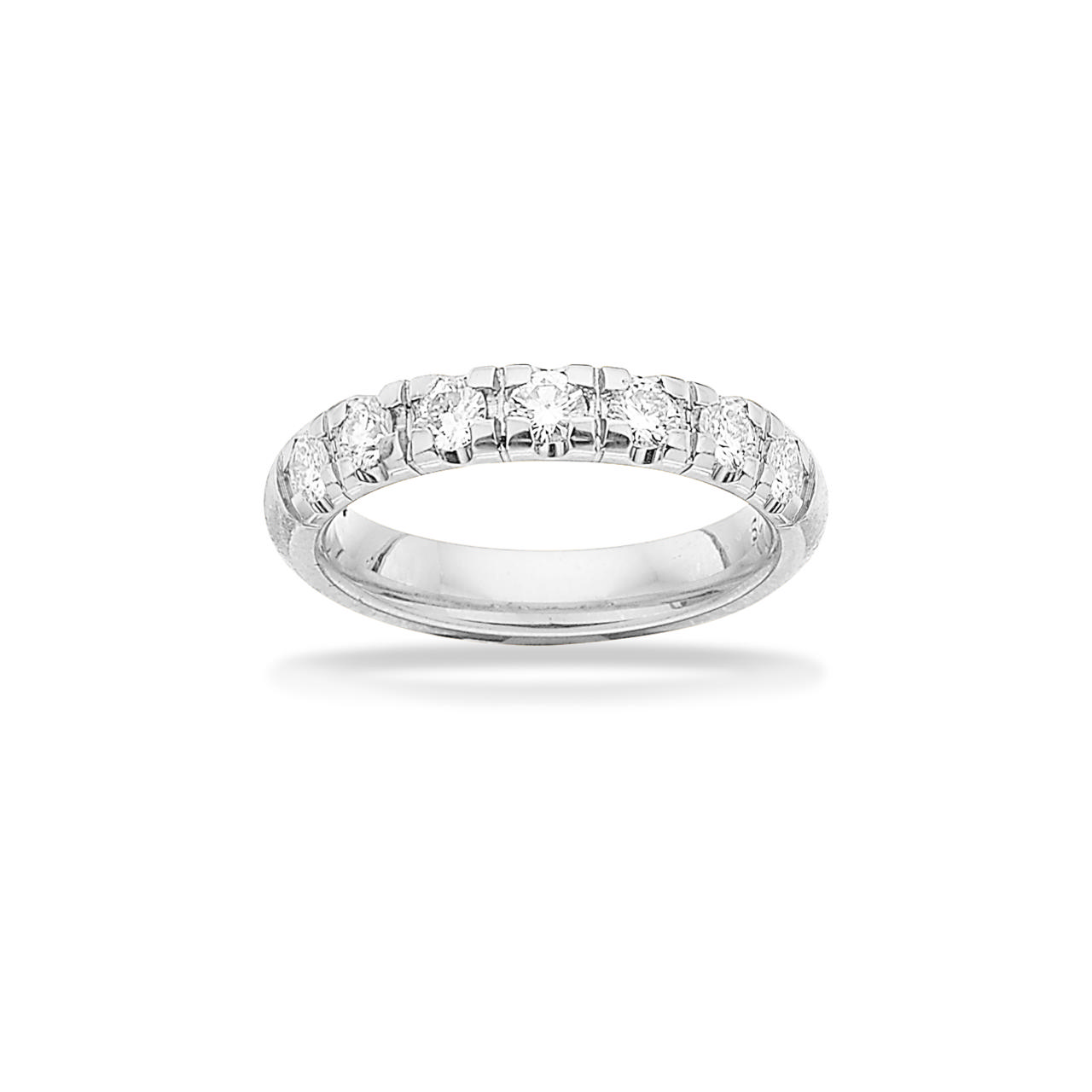 Grace Ring rustik 14 kt. hv. 7x0,09 H-W/SI