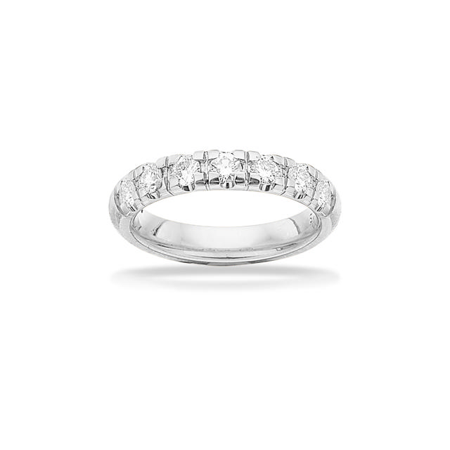 Grace Ring rustik 14 kt. hv. 7x0,09 H-W/SI