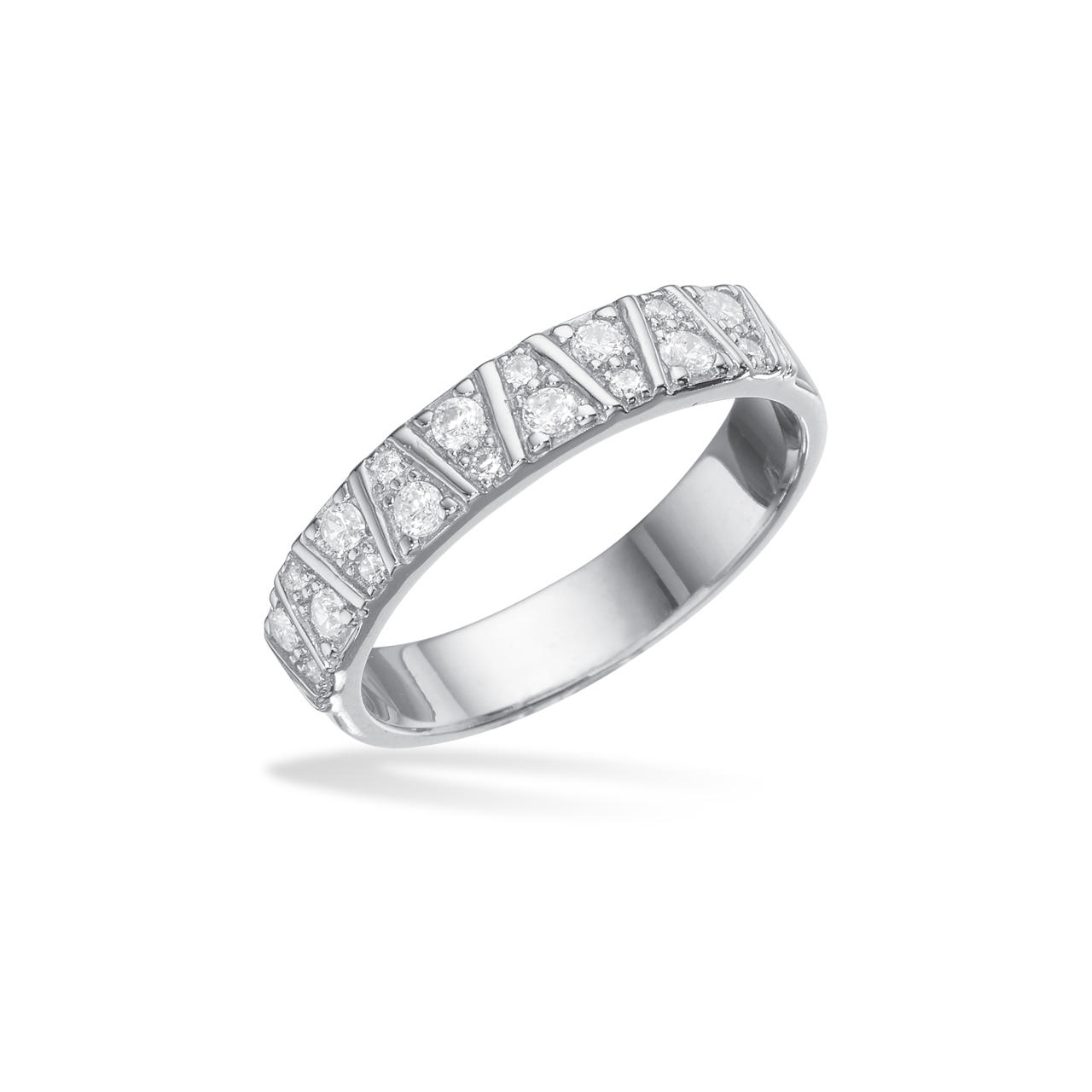 SoHo ring syn. cubic zir. sølv rh.