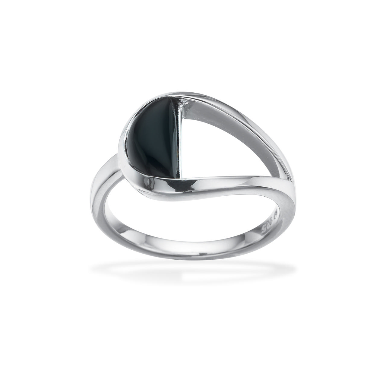 Ring onyx sølv