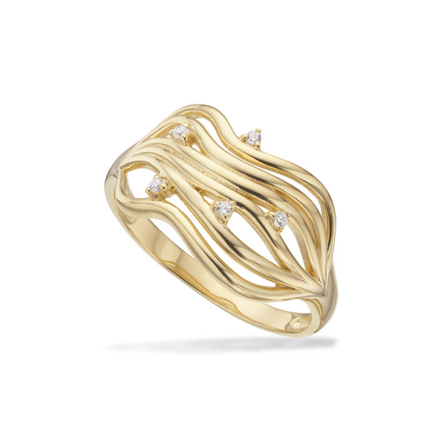 Ring zir. 925 goldplated