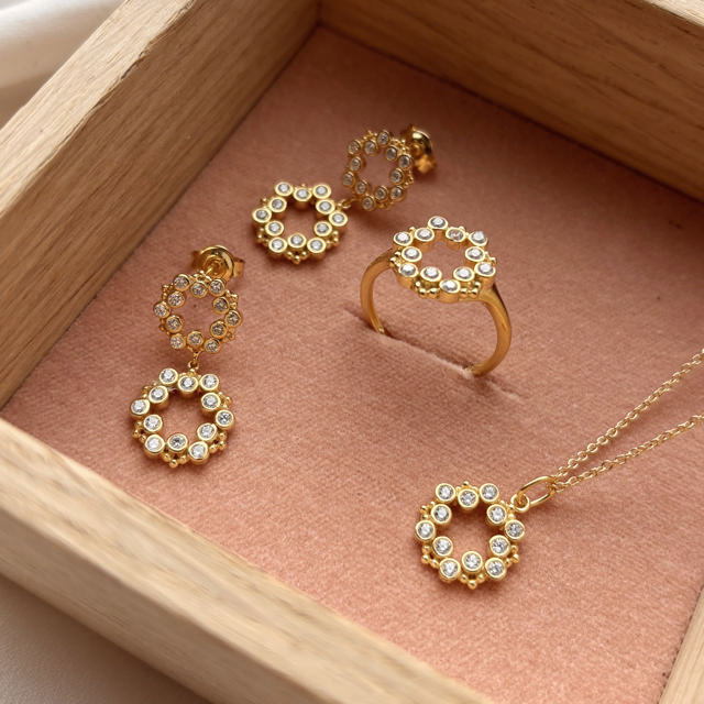 Ring zir. 925 goldplated