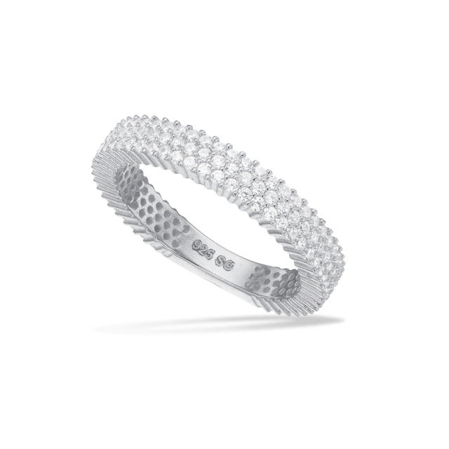 *SoHo ring cubic zir. sølv rh.