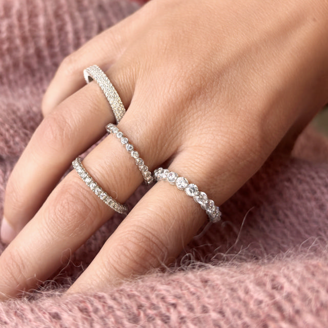 *SoHo ring cubic zir. sølv rh.