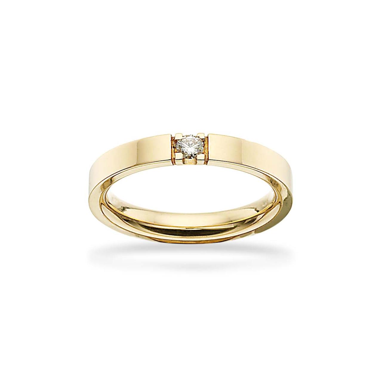 Grace Ring 9 kt. rd 1x0,08 H-W/SI