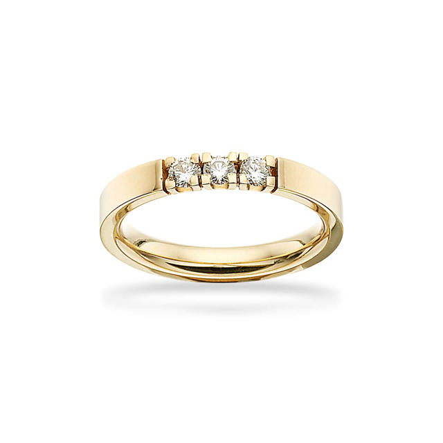 Grace Ring 9 kt. rd 3x0,08 H-W/SI