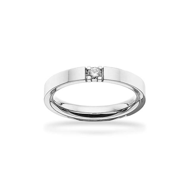 Grace Ring 9 kt. hv. 1x0,08 H-W/SI