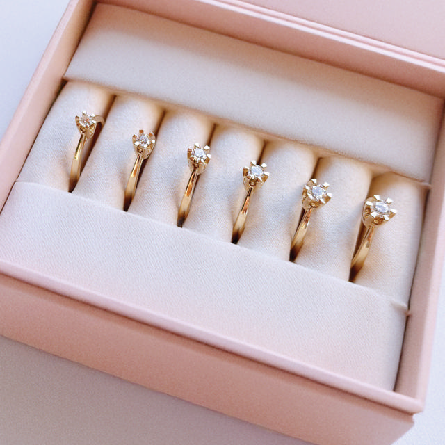 Prinsesse ring 0,05 H-W/VVS 14 kt
