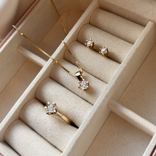 Prinsesse ring 0,50 H-W/VVS 14 kt