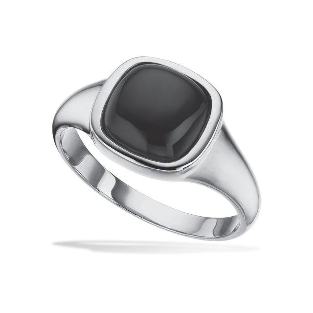 *Herrering signet onyx sølv