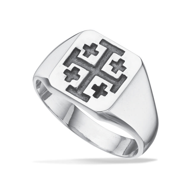 *Herrering signet sølv ox.