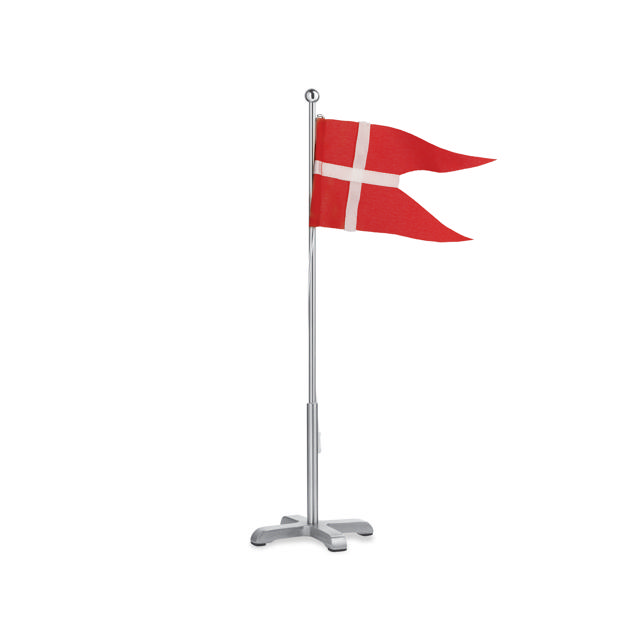 Flagstang 30 cm m. mat krydsfod stål