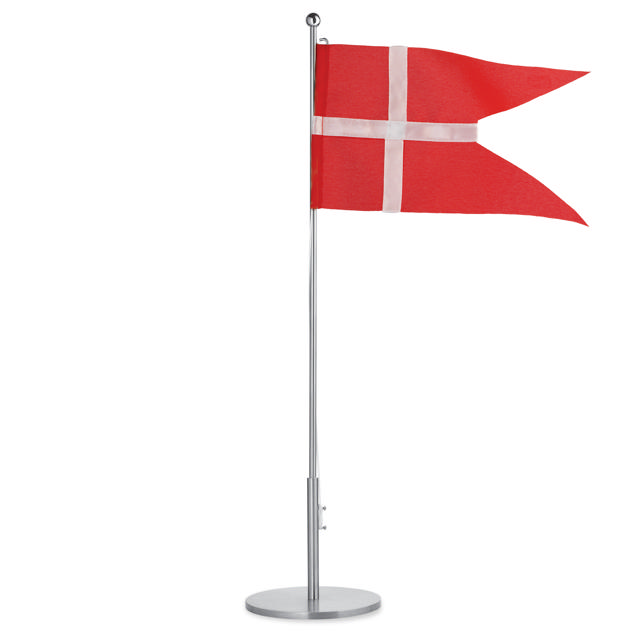 Flagstang 41 cm m. mat rund fod 95 mm stål