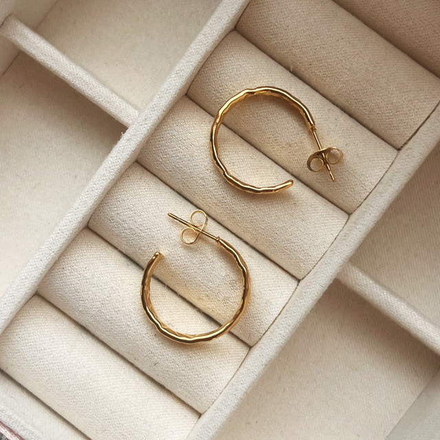 Hoops steel goldplated