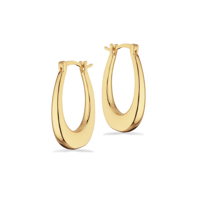 Hoops brass goldplated