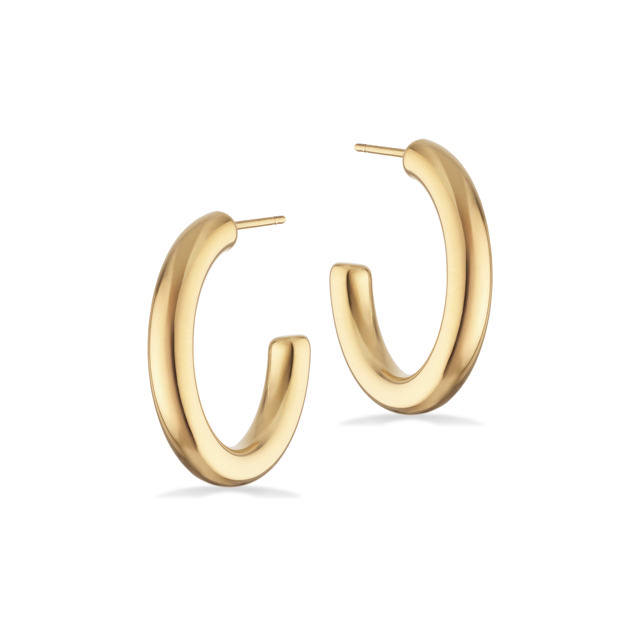 Half hoops steel goldplated