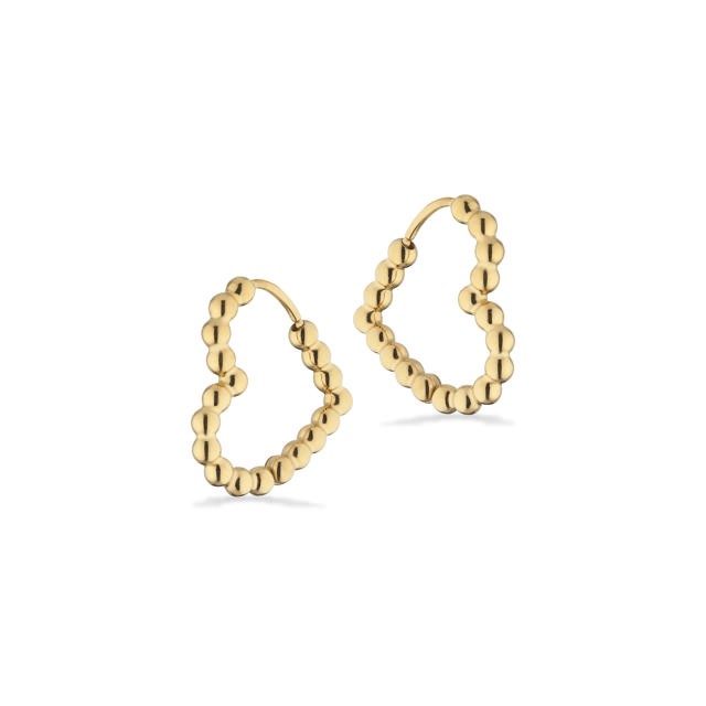 Hoops heart steel goldplated