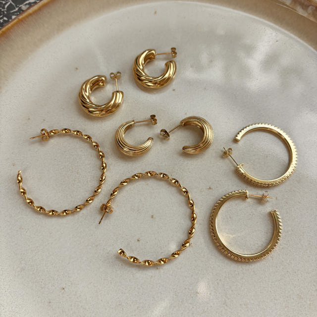 *Molly halvcreoler snoet 40 mm stål guldfarvet