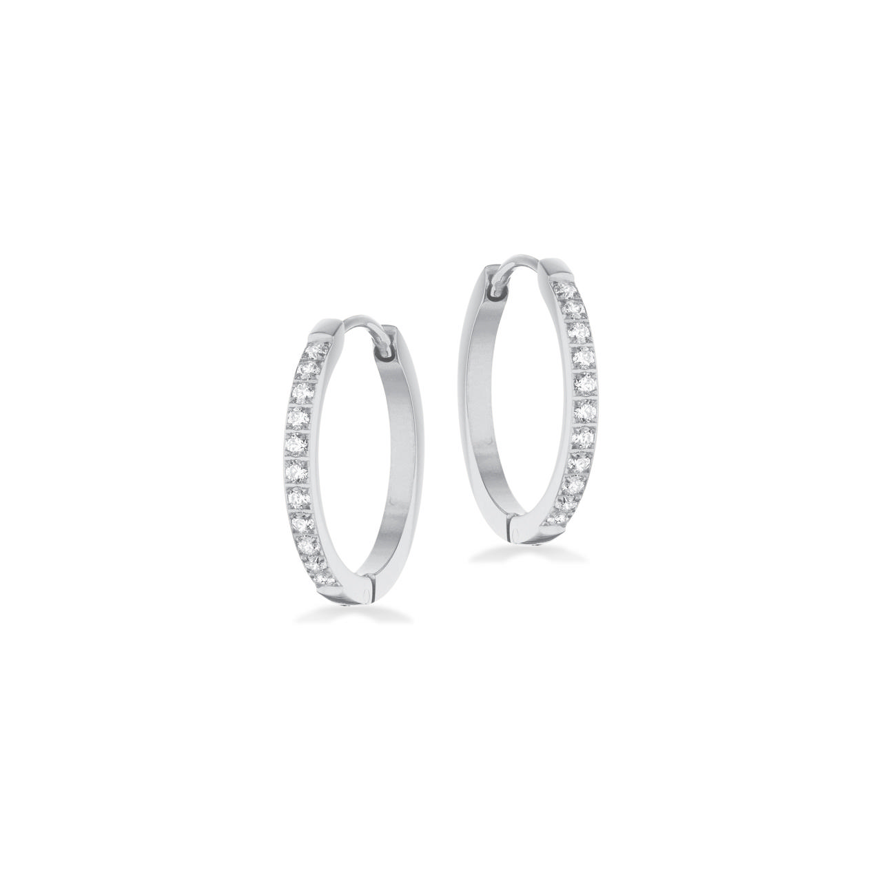 *Molly creoler 2 x 19 mm cubic zir. stål  