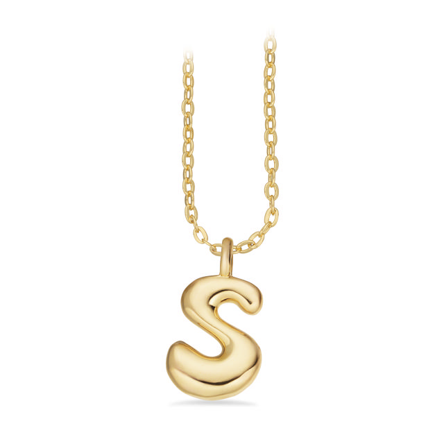 Pendant S brass goldplated