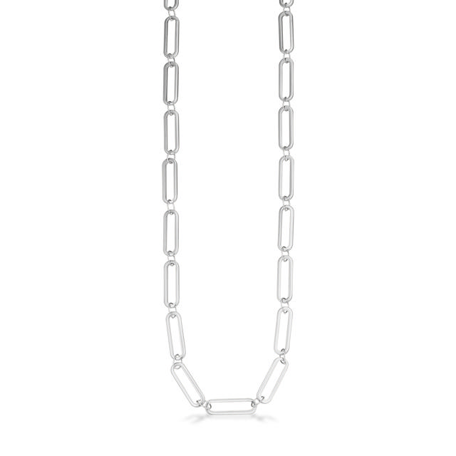 *Molly halskæde longlink stål 42+3 cm