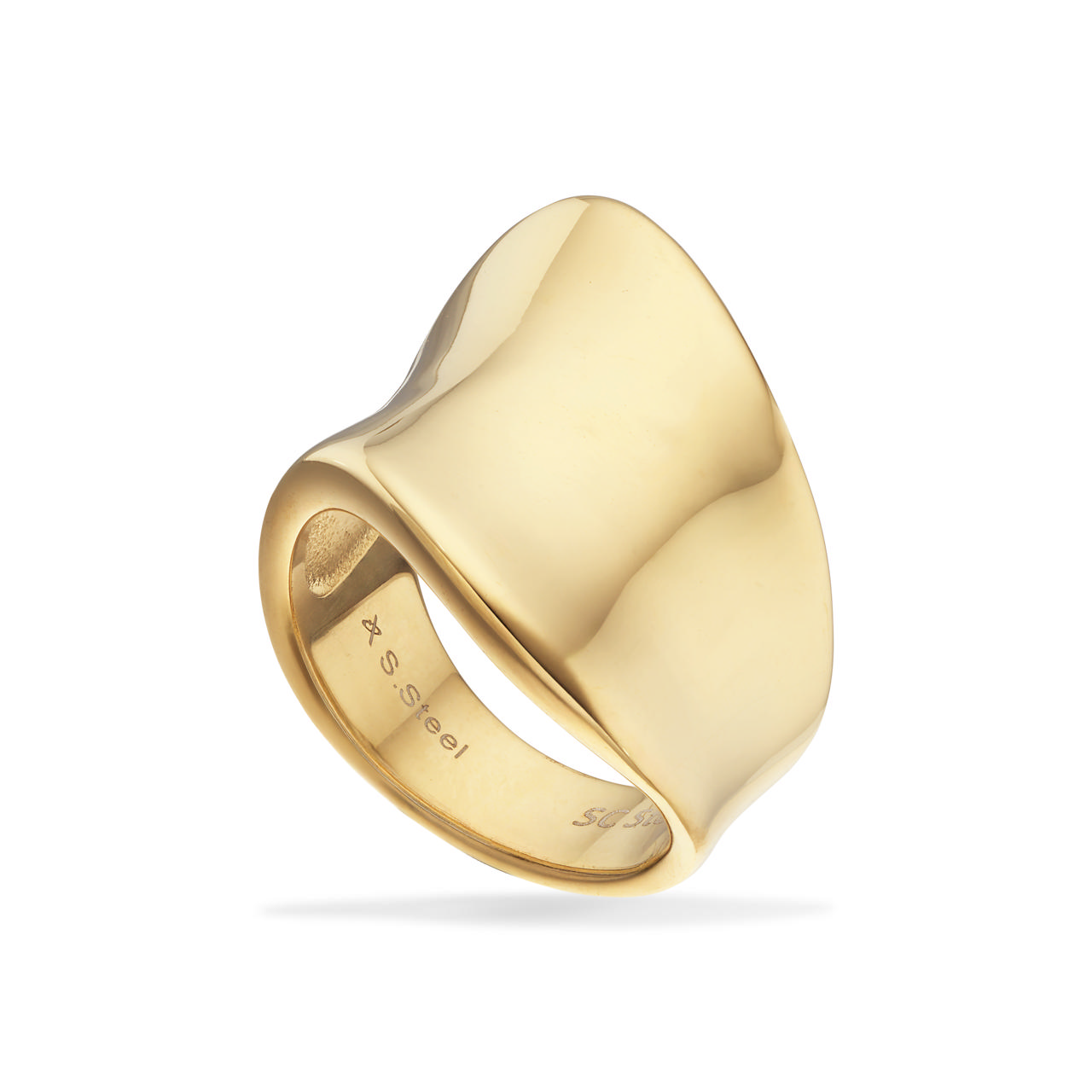 *Molly ring stål guldfarvet